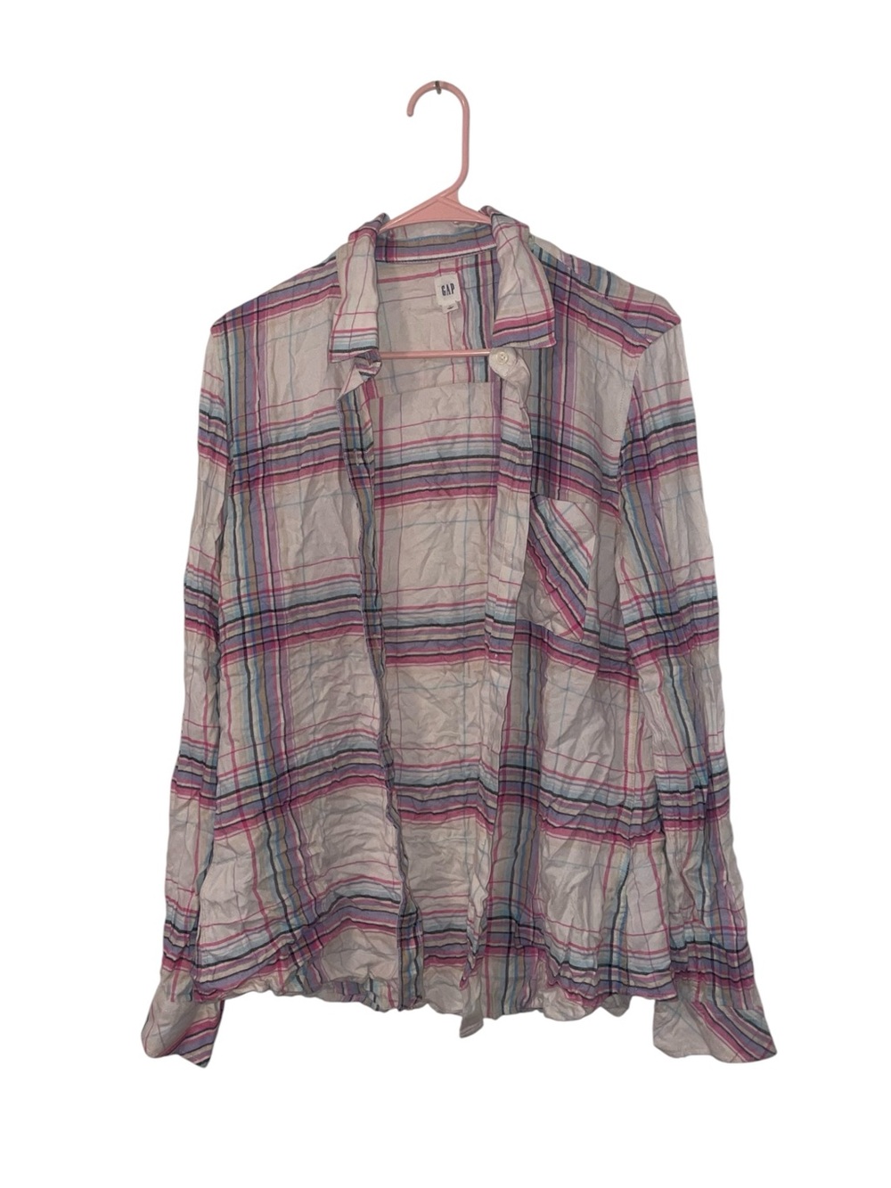 GAP plaid lightweight top
